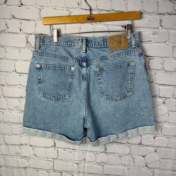 Vintage Gap Loose Fit Cuffed Jean Shorts Y2K Button Fly Size Size 12 C - Picture 8 of 11